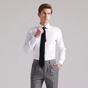 白色小方領(lǐng)優(yōu)質(zhì)純棉襯衫