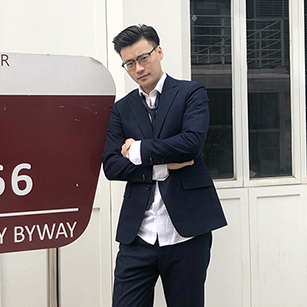 深藍色套裝西服定制