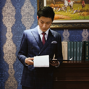 深藍色禮服定制