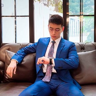 藍色商務同款西服定制