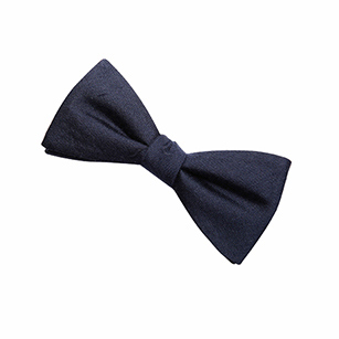 藍色素色商務領結