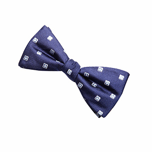 方形點刺繡時尚領結