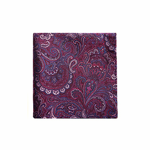 紫色印花時尚口袋方巾