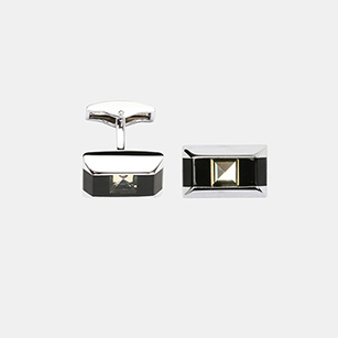 方形雙色拼接時(shí)尚袖扣