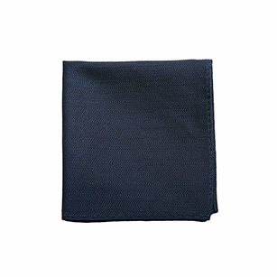 藍色豎條紋百搭口袋方巾