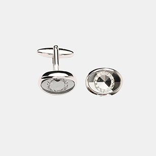 圓形鑲嵌水晶時(shí)尚袖扣