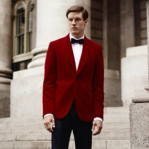 高級紅絲絨奢華禮服套裝