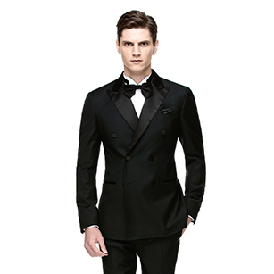 黑色雙排扣經(jīng)典禮服套裝