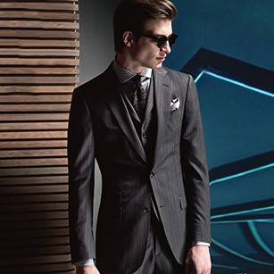 高級(jí)灰豎條紋輕奢時(shí)尚商務(wù)套裝