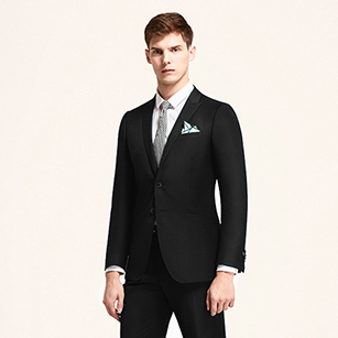 黑色素色商務(wù)套裝