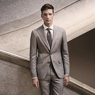 雅致灰格紋奢華經(jīng)典商務(wù)套裝