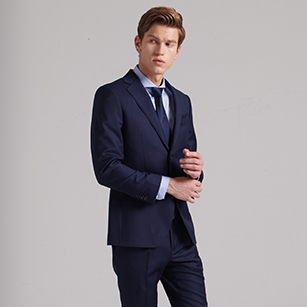 藍(lán)色商務(wù)西裝