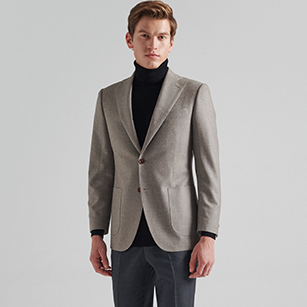 棕灰色商務(wù)西裝