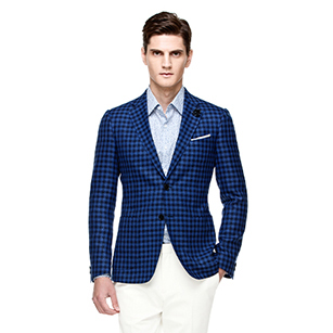 藍色維西格紋時尚單西