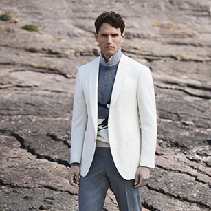 純白色單排扣奢華單西